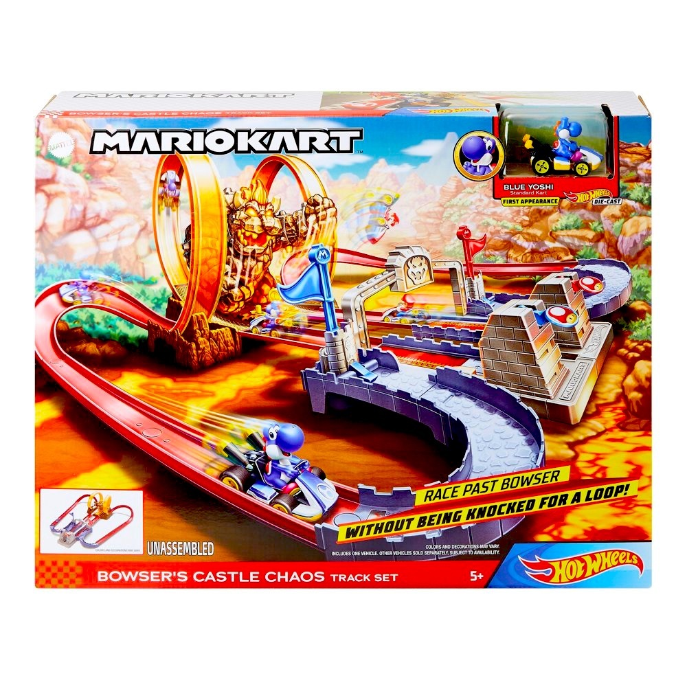 NEW Hot Wheels Mariokart Bowsers Castle Play Set